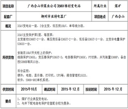 廣西合山市煤業(yè)公司35kV樟村變電站